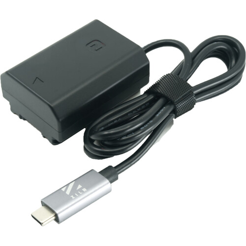 USB C to Sony NPFZ100 Regulated Dummy Battery Cable 24"