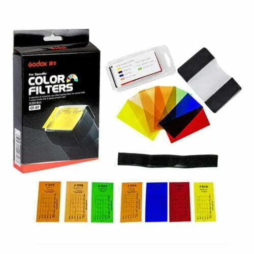 Godox CF07 Universal Speedlite Filter Kit For Flash Photography 7 Colour set - Image 5