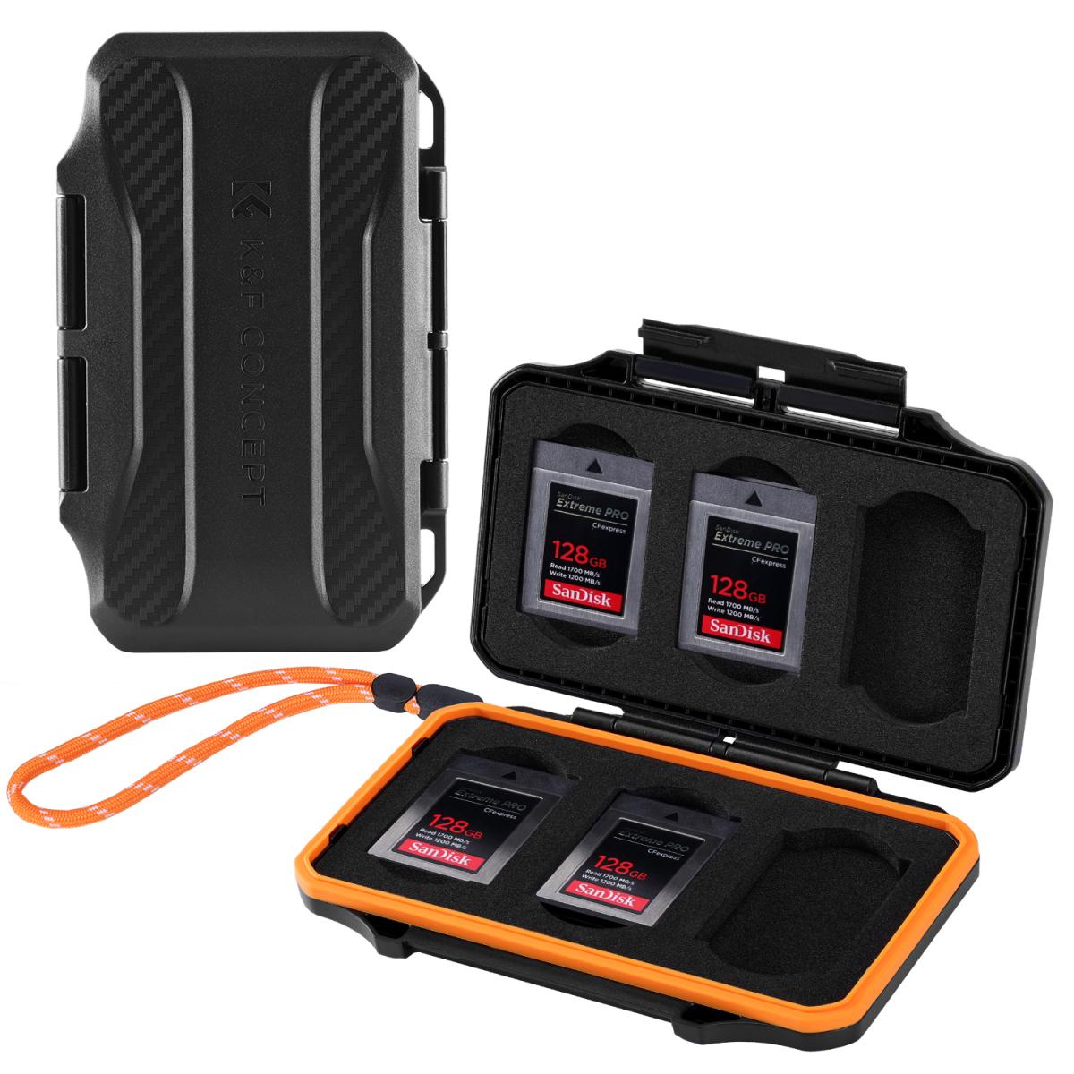 K&F Concept 6 Slots XQD & CFexpress Type-B Card Holder – Water-Resistant Memory Card Case KF 31.108 - Image 2